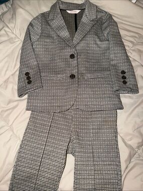 Target Black and White Houndstooth Kids Blazer & Pants Set